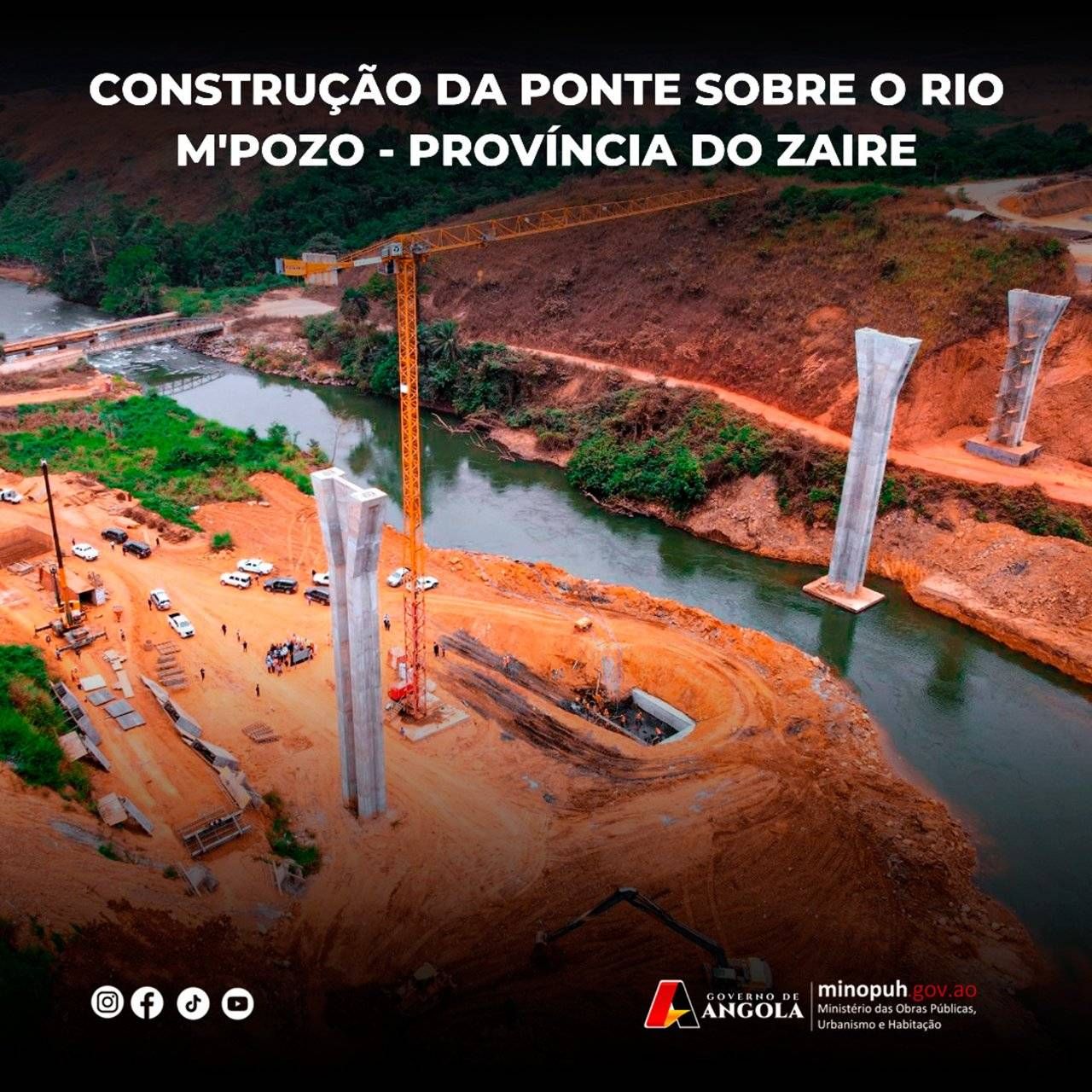 OBRAS DA PONTE SOBRE O RIO M’POZO CORREM A BOM RITMO